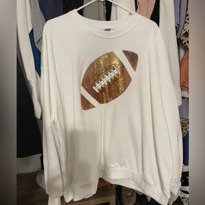 Queen of sparkles football sweater
